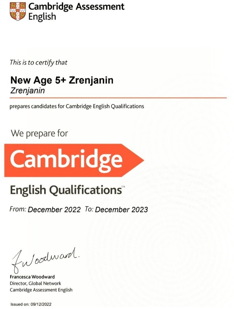Polaganje zvaničnih "Cambridge" ispita.
